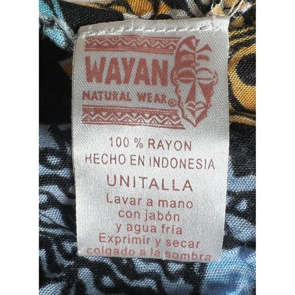 Wayan Natural Wear Colorful Owl Scarf Shawl Wrap Beach Vacation Cruise 61” Long - Picture 6 of 7